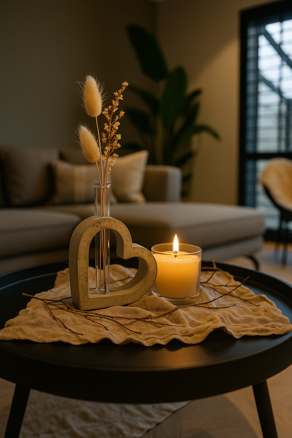 Betonherz Vase - stilvolle Deko für dein Zuhause