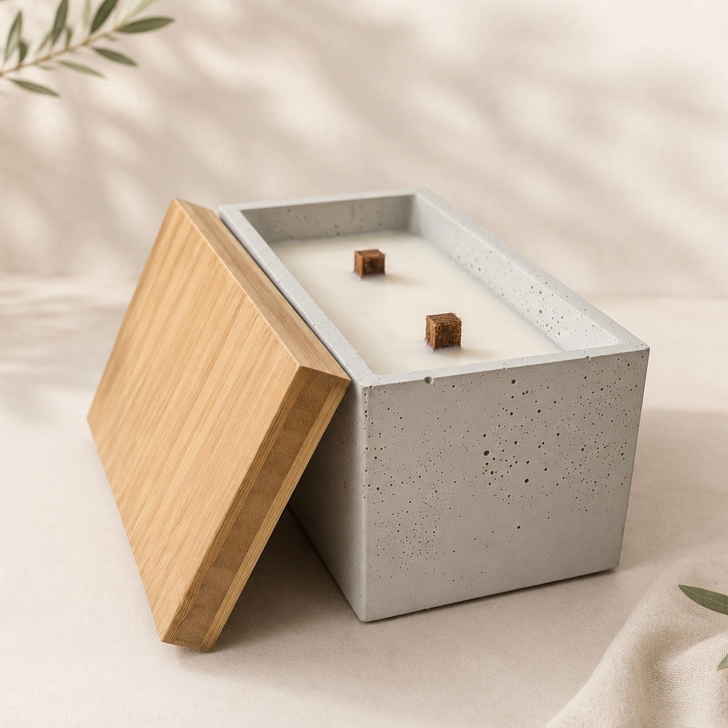 BUNDEL Dauer-Betonkerze Luma | ▭ 10x19cm