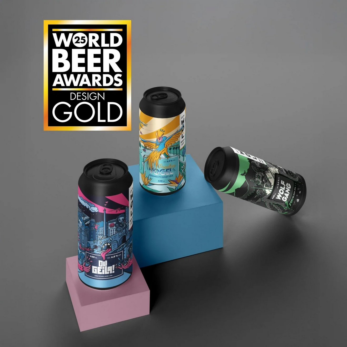3 IPA. 3 Vibes. 1 Bundle.       du Geila! – Paradiesvogel 2 – Wolf Gang